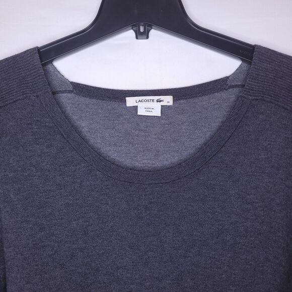Lacoste Sweater Dress 36 Small Gray Tunic - Picture 2 of 10
